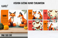 Cute forest animal kitchen board | Fall cutting board PNG Product Image 1