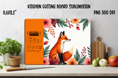 Cute forest animal kitchen board | Fall cutting board PNG Product Image 1