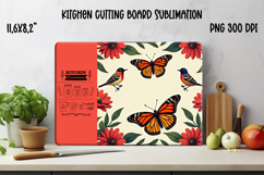 Cute forest animal kitchen board | Fall cutting board PNG Product Image 1