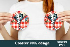 Animal car coaster PNG | Dog round coaster design Product Image 1