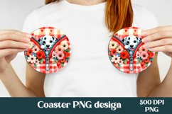 Animal car coaster PNG | Dog round coaster PNG design Product Image 1