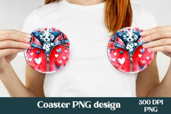 Animal car coaster PNG | Dog round coaster PNG sublimation Product Image 1