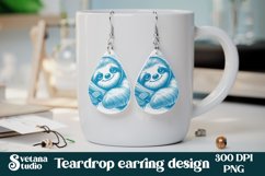Retro animal teardrop earring | Animal earring | Earring PNG Product Image 1