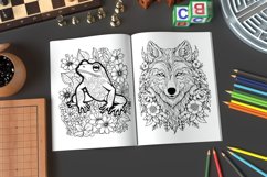 Coloring Page For Kids Animals and Flowers Product Image 4