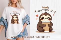 Coffee Mood Animal Clipart | Introvert Coffee Quote Design Product Image 1