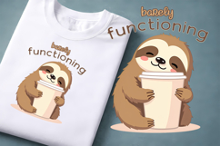 Coffee Mood Animal Clipart | Introvert Coffee Quote Design Product Image 2