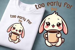 Coffee Mood Animal Clipart | Introvert Coffee Quote Design Product Image 1