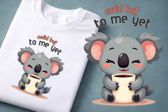 Coffee Mood Animal Clipart | Introvert Coffee Quote Design Product Image 1