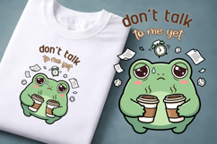 Coffee Mood Animal Clipart | Introvert Coffee Quote Design Product Image 1