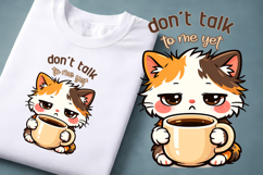 Coffee Mood Animal Clipart | Introvert Coffee Quote Design Product Image 1