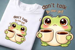 Coffee Mood Animal Clipart | Introvert Coffee Quote Design Product Image 1