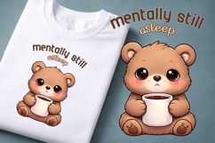 Coffee Mood Animal Clipart | Introvert Coffee Quote Design Product Image 1