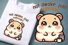 Coffee Mood Animal Clipart | Introvert Coffee Quote Design Product Image 1