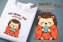 Coffee Mood Animal Clipart | Introvert Coffee Quote Design Product Image 1