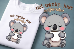 Coffee Mood Animal Clipart | Introvert Coffee Quote Design Product Image 1