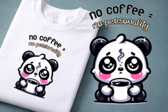 Coffee Mood Animal Clipart | Introvert Coffee Quote Design Product Image 1
