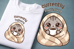 Coffee Mood Animal Clipart | Introvert Coffee Quote Design Product Image 1