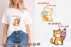 Funny animal food clipart PNG | Funny food sublimation Product Image 1