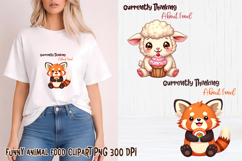 Funny animal food clipart PNG | Funny food sublimation Product Image 1