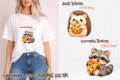 Funny animal food clipart PNG | Funny food sublimation Product Image 1