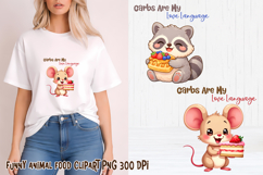 Funny animal food clipart PNG | Funny food sublimation Product Image 1