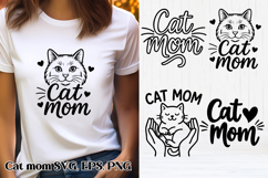 Cat mom SVG design | Animal lover SVG | Cat clipart Product Image 1