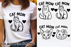 Cat mom SVG design | Animal lover SVG | Cat clipart Product Image 1