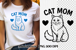 Cat mom SVG design | Animal lover SVG | Cat clipart Product Image 1