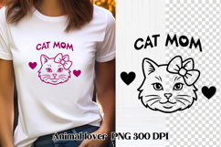 Cat mom SVG design | Animal lover SVG | Cat clipart Product Image 1
