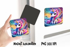 Cute pastel animal magnet sublimation design Product Image 1