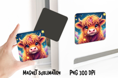 Cute pastel animal magnet sublimation design Product Image 1
