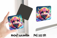 Cute pastel animal magnet sublimation design Product Image 1