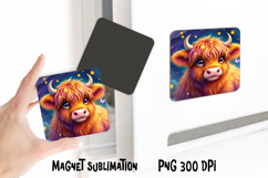 Cute pastel animal magnet sublimation design Product Image 1