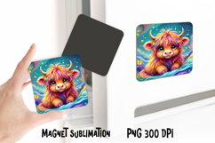 Cute pastel animal magnet sublimation design Product Image 1