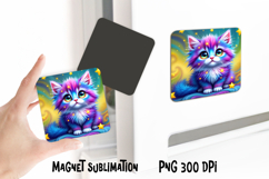 Cute pastel animal magnet sublimation design Product Image 1
