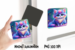 Cute pastel animal magnet sublimation design Product Image 1