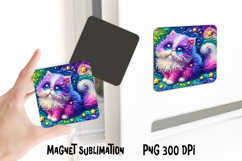Cute pastel animal magnet sublimation design Product Image 1