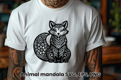 Animal mandala SVG design | Fox SVG silhouette Product Image 1