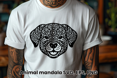 Animal mandala SVG design | Dog SVG silhouette Product Image 1