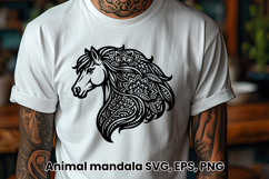 Animal mandala SVG design | Horse SVG silhouette Product Image 1
