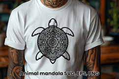 Animal mandala SVG design | Turtle SVG silhouette Product Image 1