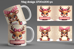 Christmas animal mug wrap | Add your name mug Product Image 1