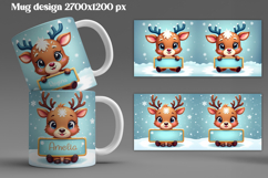 Christmas animal mug wrap | Add your name mug Product Image 1