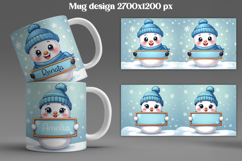Christmas snowman mug wrap | Add your name mug Product Image 1
