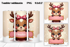 Christmas tumbler wrap design | Add your name tumbler PNG Product Image 1