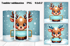 Christmas tumbler wrap design | Add your name tumbler PNG Product Image 1