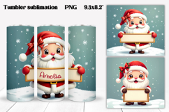 Christmas tumbler wrap design | Add your name tumbler PNG Product Image 1