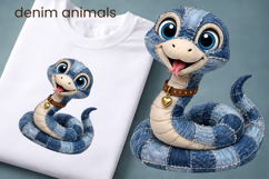 Cute denim patchwork animals clipart | Patchwork sublimation Product Image 2