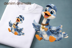 Cute denim patchwork animals clipart | Patchwork sublimation Product Image 1