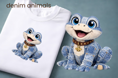 Cute denim patchwork animals clipart | Patchwork sublimation Product Image 1